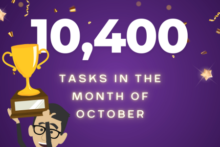 Over 10,000 tasks completed in October!
